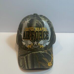 August Sportswear US Air Force Camo Embroidered Eagle Baseball Hat OS
